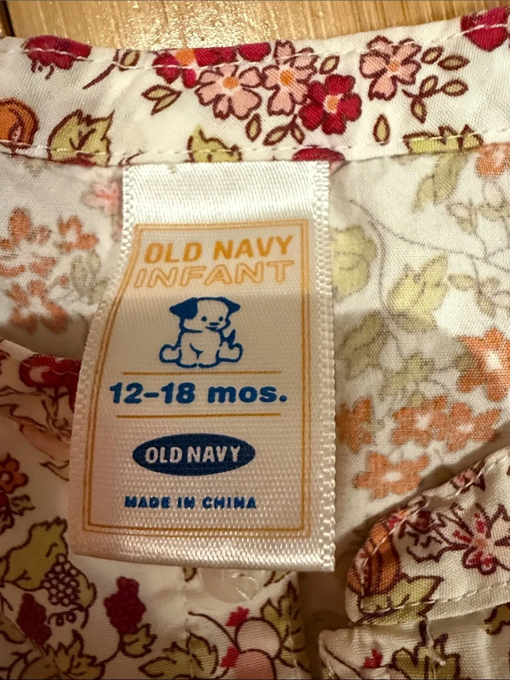 Vintage 2004 Old Navy baby girl floral tunic 12-18 mo Cottagecore